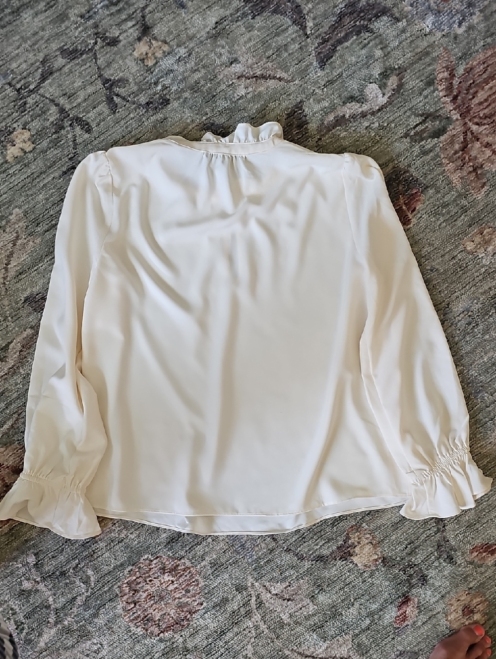 J. Crew - NWT Gathered Ruffle Drapery Top Blouse - Picture 6 of 7